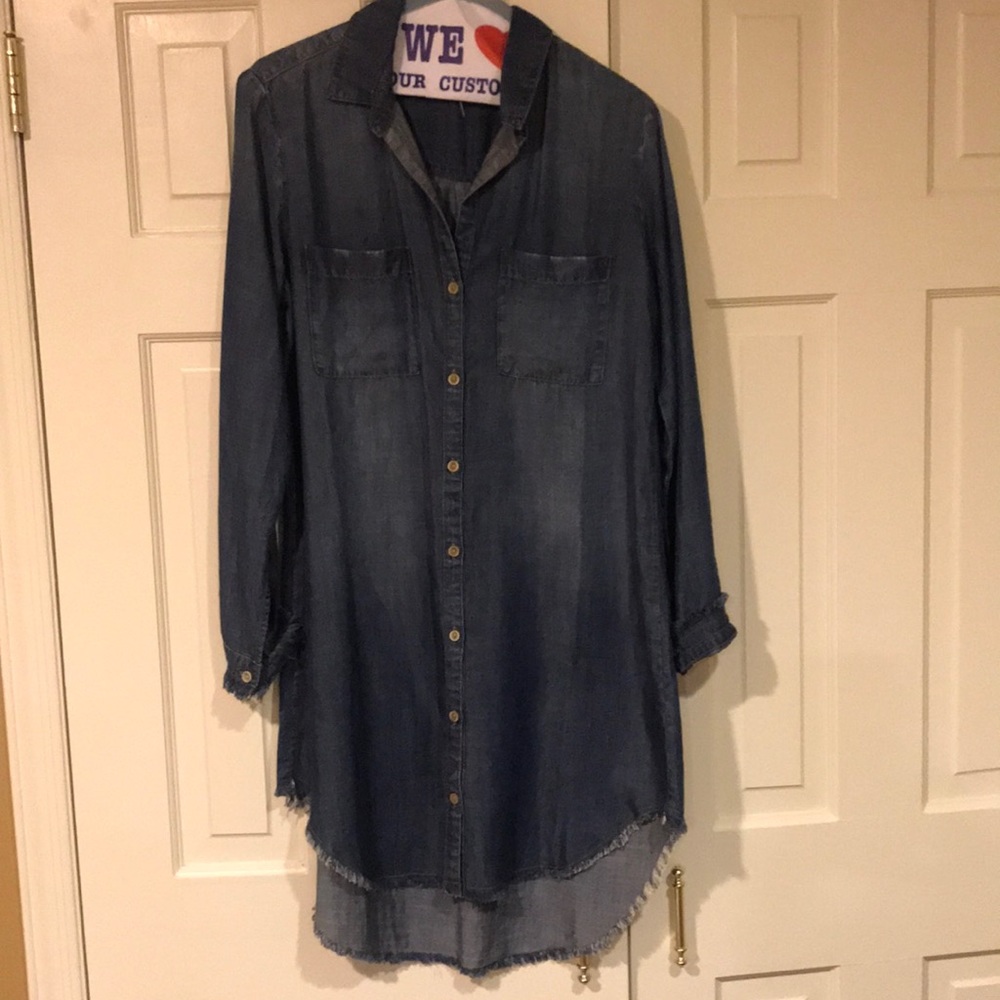 Cloth and Stone Chambray Denim tunic dress sz Sm